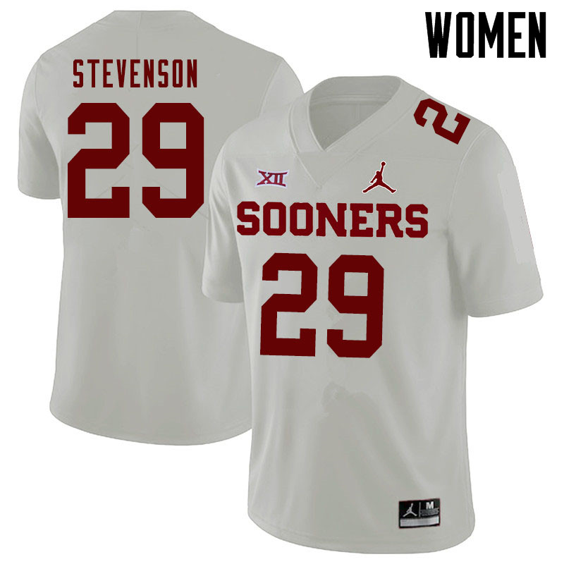 Jordan Brand Women #29 Rhamondre Stevenson Oklahoma Sooners College Football Jerseys Sale-White - Click Image to Close
